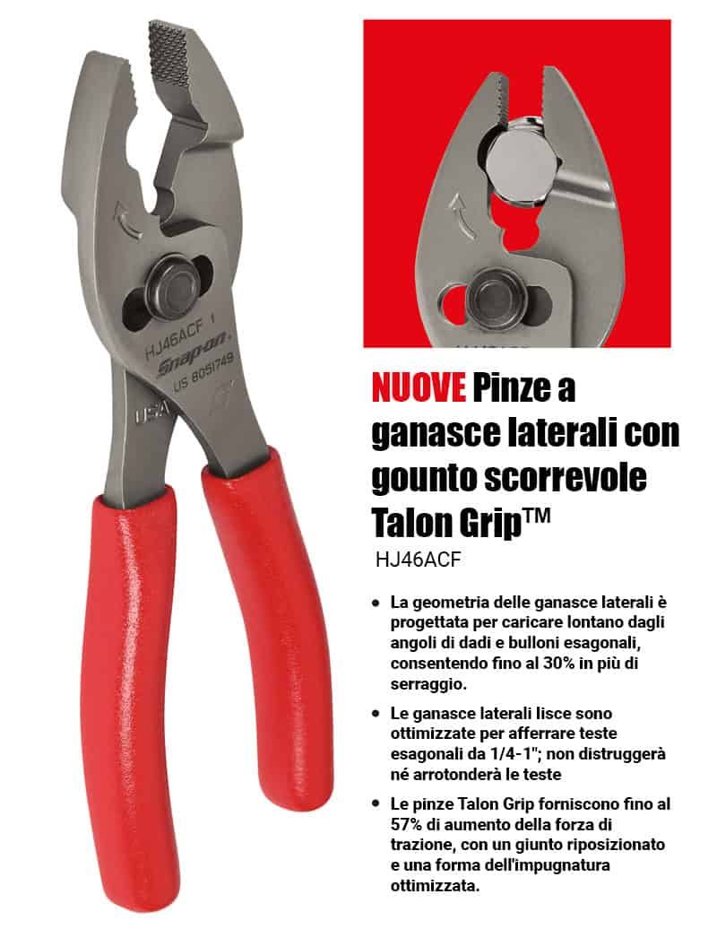 NEW Talon Grip FlankJaw Pliers ITALIAN